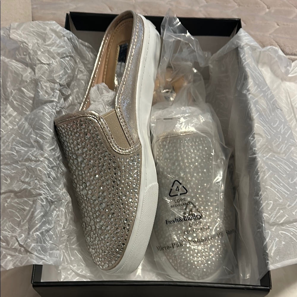 INC Elegant Silver Slip-On Women's Shoes